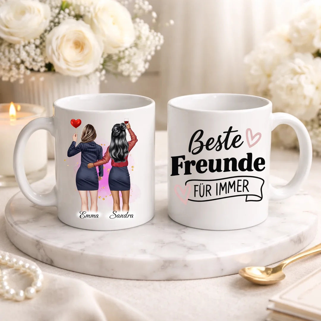 Beste Freundin - Schwester Personalisierte Tasse
