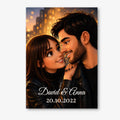 Cartoon Love - Cartoon 3D Effekt im Comic Style - Personalisierte Poster