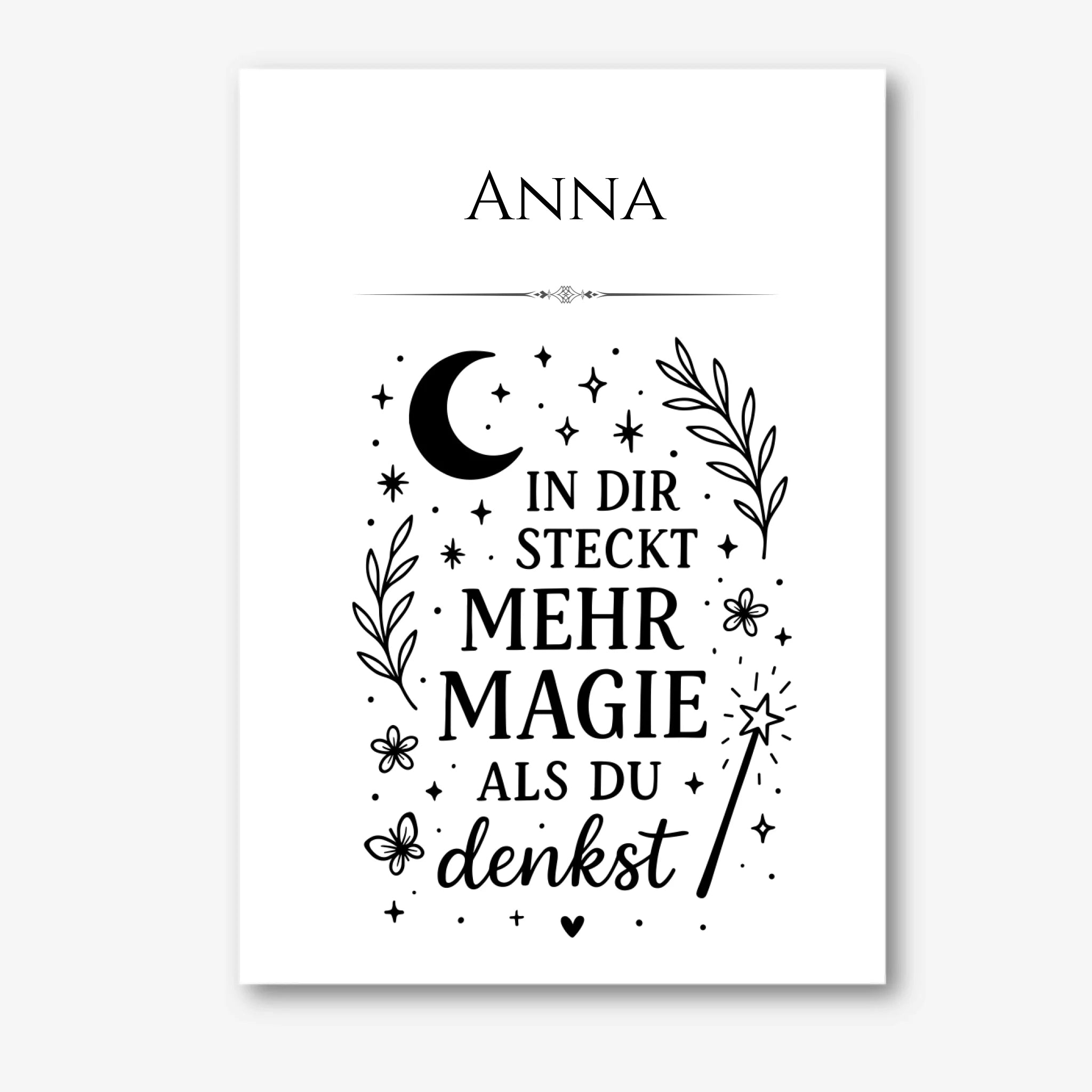 Personalisiertes Poster – Positiver Spruch mit Namen