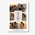 Personalisiertes Initialen-Poster – A4 Geschenk mit 6 Fotos & Buchstaben