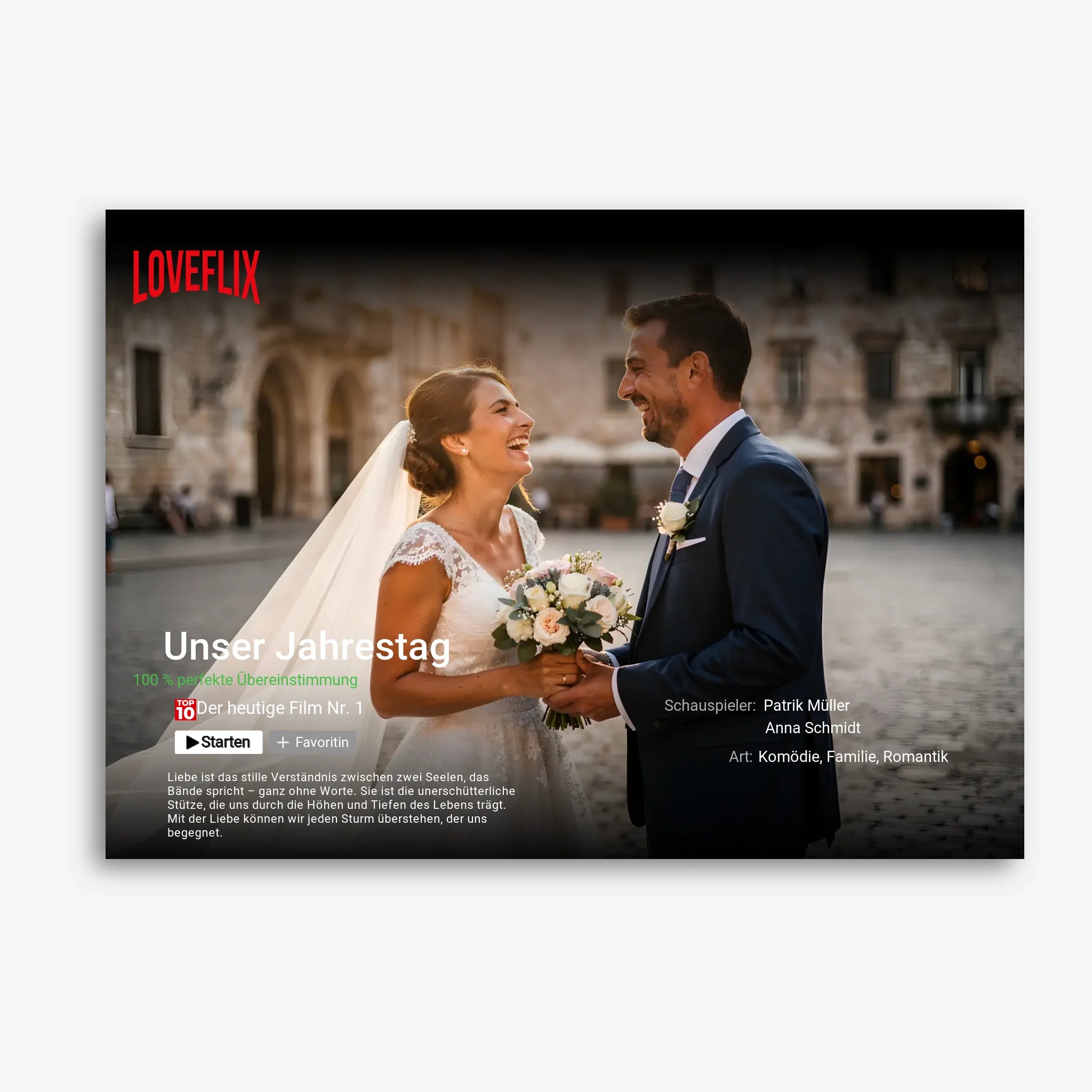 Personalisiertes Film-Poster – Geschenk mit Foto, Namen & Filmbeschreibung