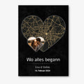 Personalisiertes Herzkarten-Poster – A4 Geschenk mit Foto, Namen & Datum