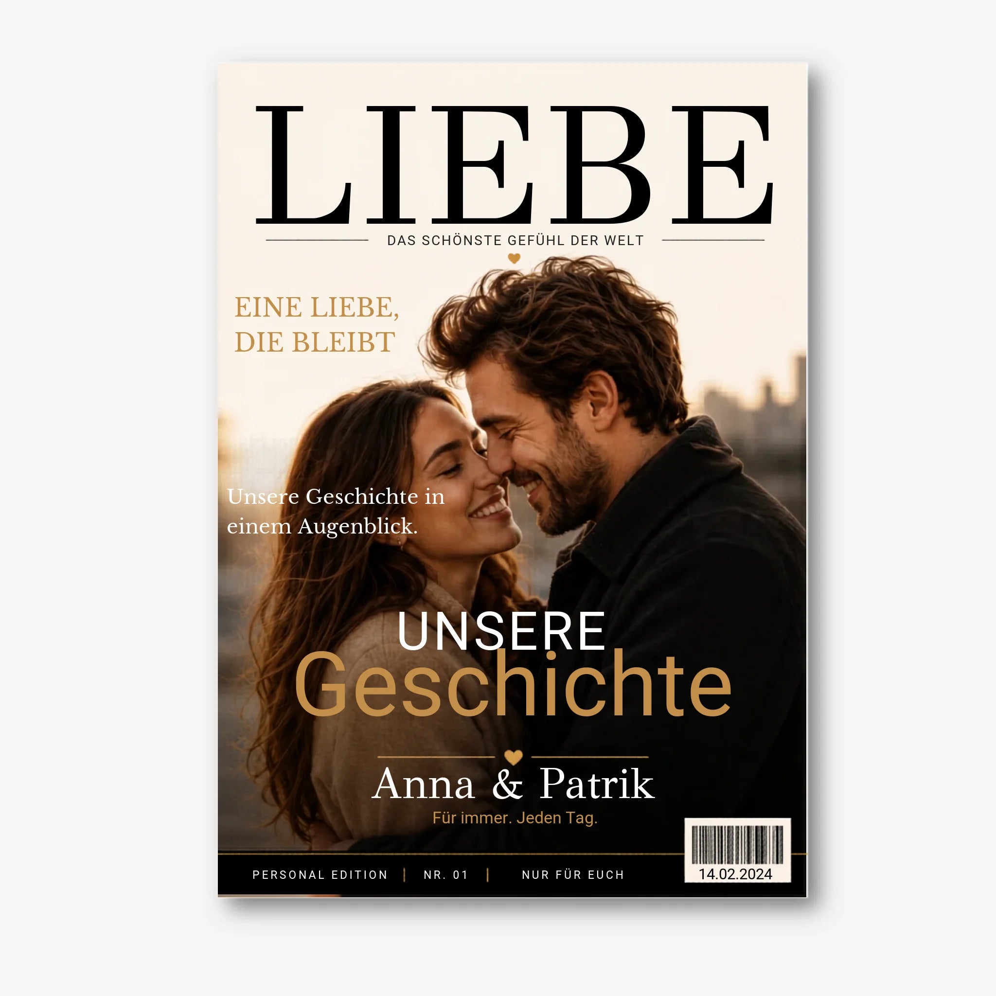 Personalisiertes Poster – Geschenk mit Foto, Namen, Datum & Anlass