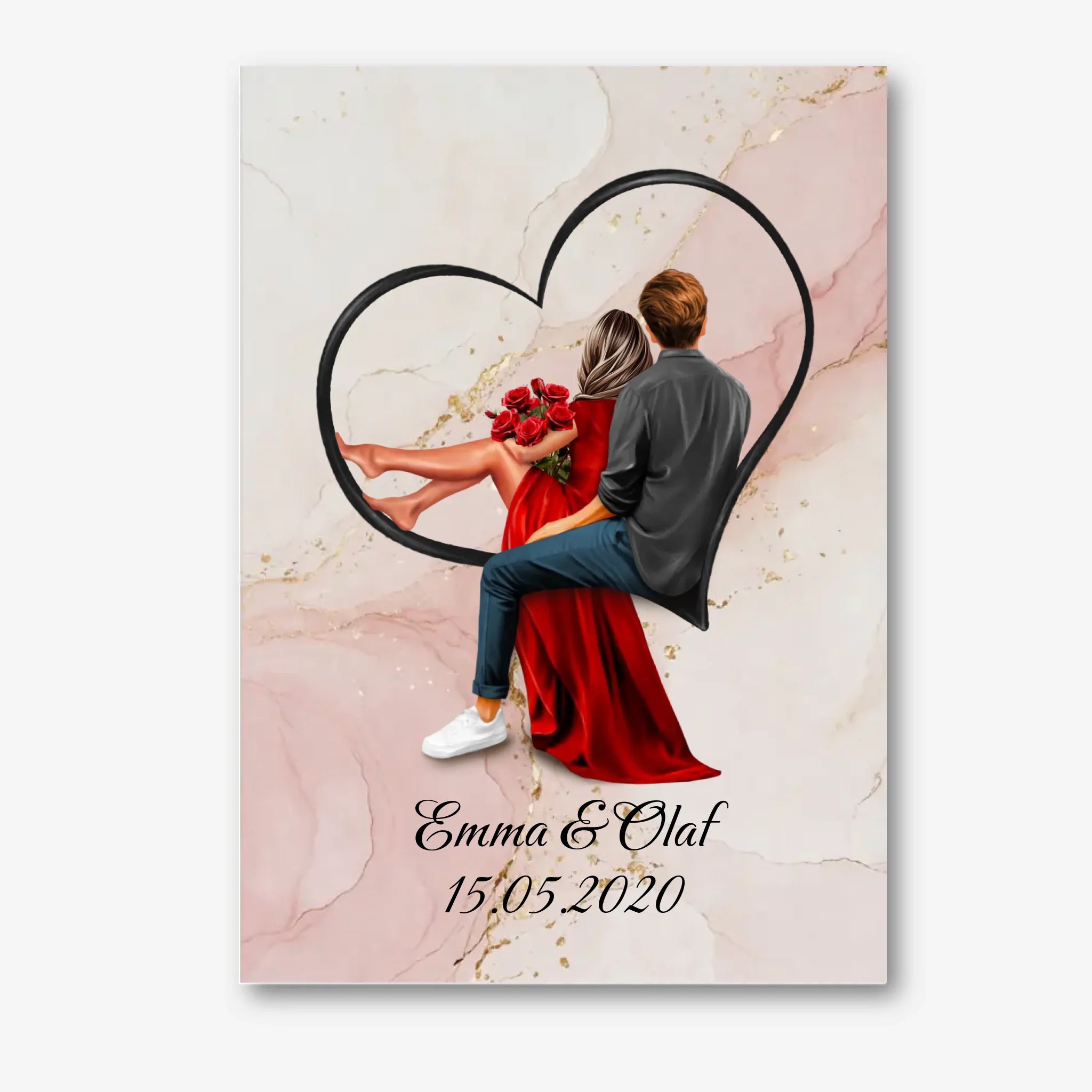 Blühende Liebe - Personalisiertes Poster