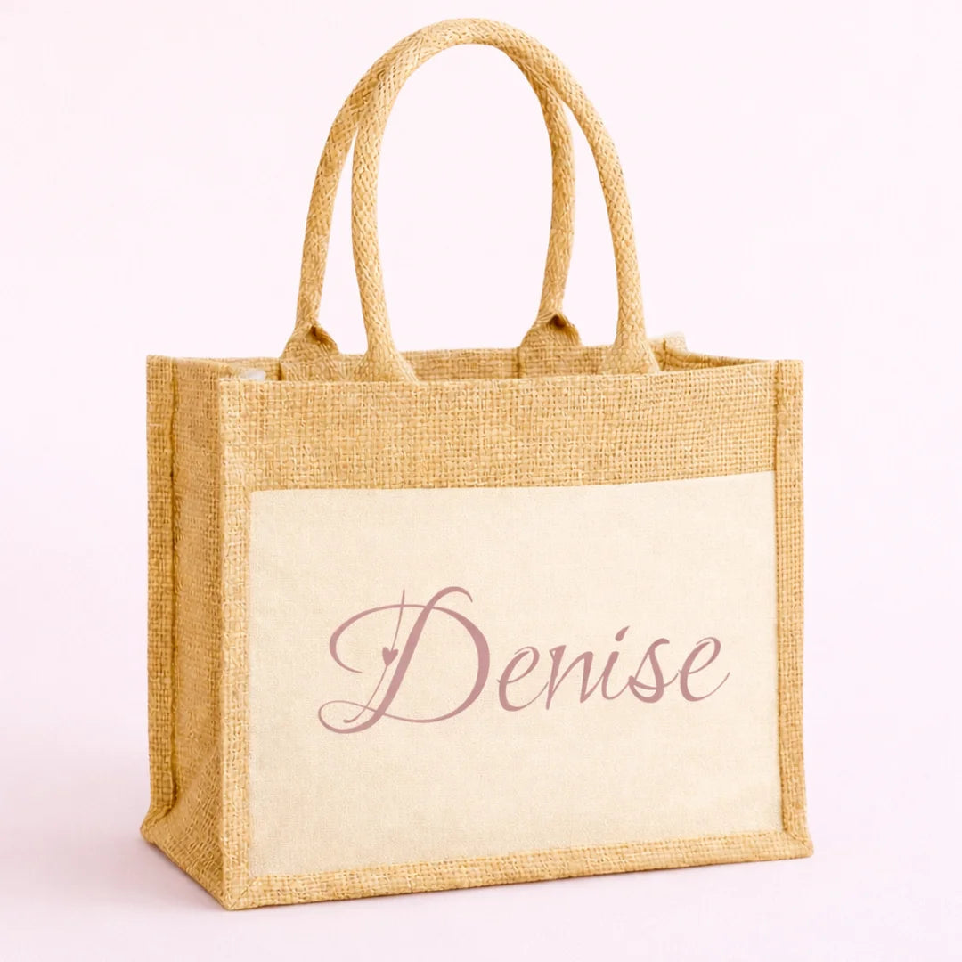 Handgemachte mit Vinyl - Personalisierte Jutetasche