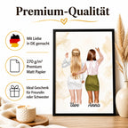 Beste Freundinnen & Schwester Personalisierte Poster