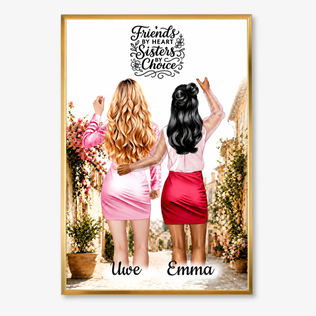 Beste Freundinnen & Schwester Personalisierte Poster