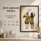 Beste Freundinnen & Schwester Personalisierte Poster