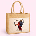 Blühende Liebe – Personalisiertes Jute Tasche