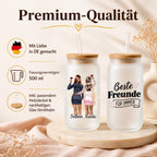 Beste Freundinnen & Schwester - Personalisierte Trinkglas
