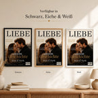 Personalisiertes Fotoposter mit Rahmen in Weiß, Schwarz oder Gold