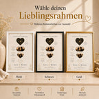 Personalisiertes Poster mit Rahmen in Weiß, Schwarz oder Gold zur Auswahl