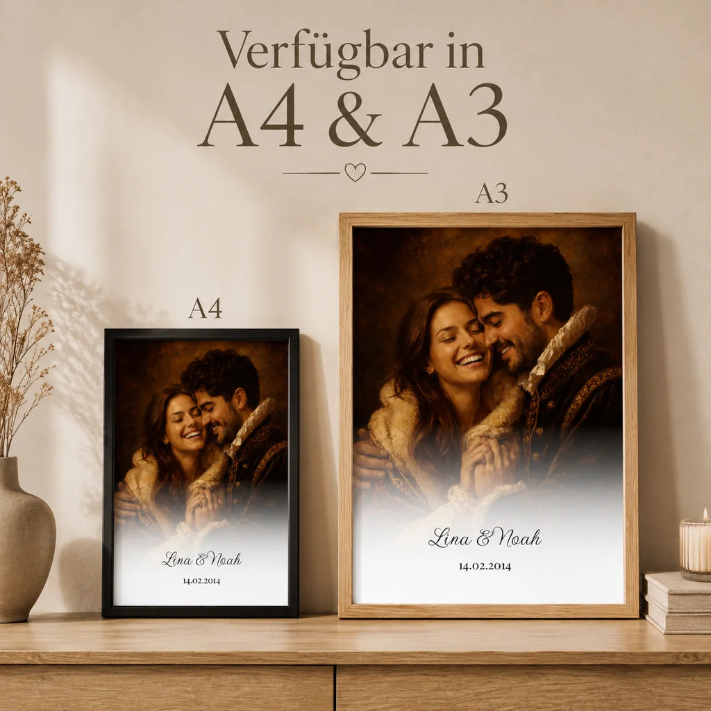 Personalisiertes Royal-Porträt erhältlich in DIN A4 und DIN A3