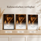Personalisiertes Royal-Porträt mit Rahmen in Weiß, Schwarz oder Eiche